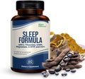 Sleep Formula with L-Theanine GABA Magnesium 5-HTP and More (1-Pack)
