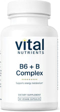 Vital Nutrients Vitamin B6 + B Complex - Vegan Methylated B Vitamins for Energy Metabolism Heart Health* - High-Potency Vitamin B6 for Menstrual Discomfort * - Gluten Dairy Soy Free - 60 Capsules