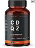 CDQZ - Quercetin Zinc Vitamin C Vitamin D3 - Immune Support - 120 Capsules - Plastic-Free Packaging