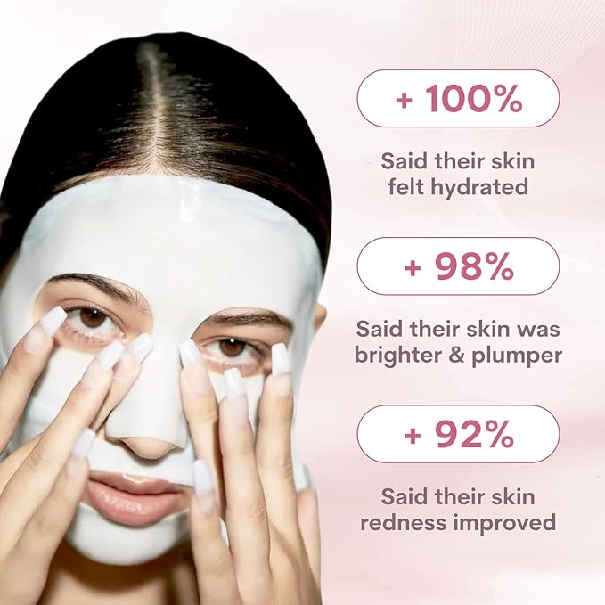 Quasi Bio-Collagen Face Mask Overnight – Hydrating Korean Sheet Mask – Niacinamide &amp Low Molecular Collagen – Firming &amp Smoothing Skincare for All Skin Types – 4 Masks