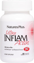 NaturesPlus Ultra InflamActin - 60 Capsules - Natural Anti-Inflammatory Supplement with Turmeric Bromelain MSM Boswellia &amp Ginger - Joint Health Support - 30 Servings