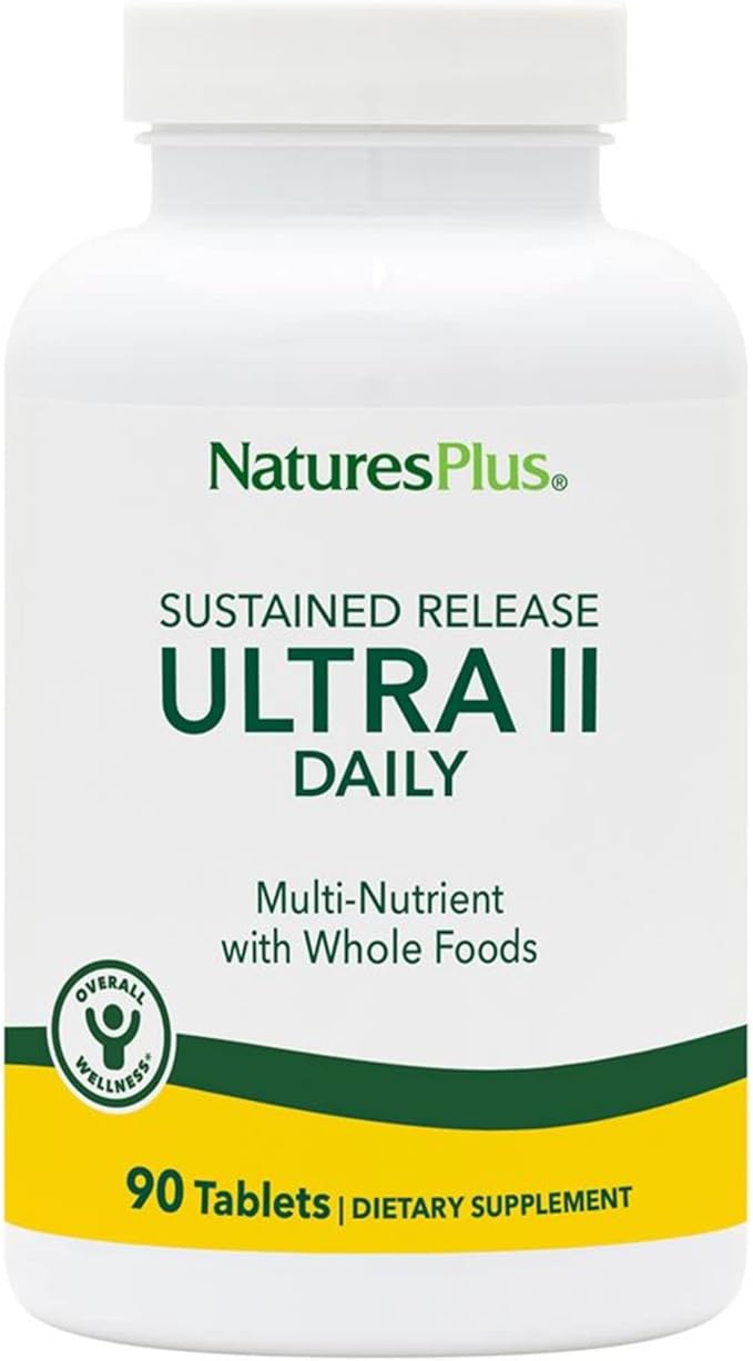 NaturesPlus Ultra II Daily - 90 Tablets - Multivitamin with Whole Foods for Overall Well-Being - Supports Energy &amp Immune Health - Sustained Release - 90 Servings