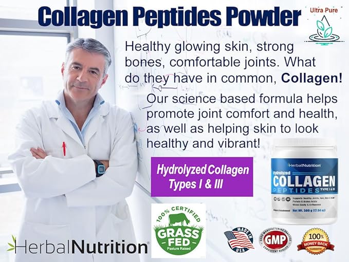 Ultra Pure Collagen Peptides Powder Hydrolyzed Proteins are Vital Proteins for Skin Hair Nails and Joint Health Keto Paleo Friendly Non-GMO Gluten Free 25 20mg Servings 1 Container