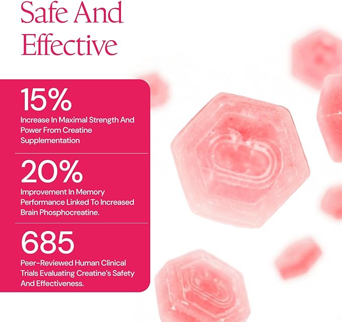 Create Creatine Monohydrate Gummies for Men &amp Women Boost Focus Strength and Endurance Anti-Melting Formula Vegan Gluten-Free Non-GMO 1.5g of Creatine per Gummy (Watermelon)