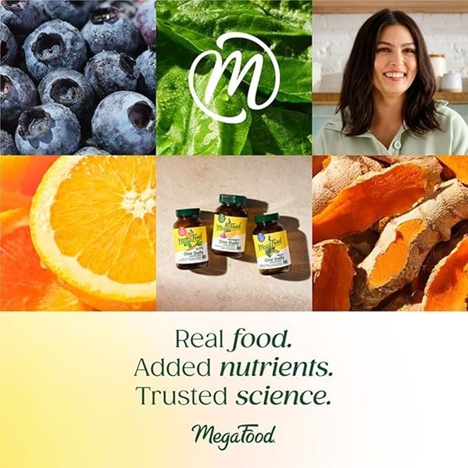MegaFood Calcium Magnesium Supplement - Supports Bone Health &amp Heart Health - Magnesium Calcium Supplements for Women and Men - Non-GMO - 60 Tablets (20 Servings)