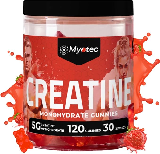 Creatine Monohydrate Gummies for Men &amp Women-5g of Creatine Monohydrate per Serving- Increase Strength and Build MuscleSugar Free 120 Count