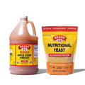 Bragg Premium 12 Ounce Nutritional Yeast Seasoning Pouch - Vegan Gluten Free Cheese Flakes and Organic Apple Cider Vinegar With the Mother– 1 Gallon