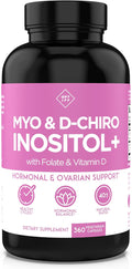 Optify Inositol Supplement for Women – 90-Day Supply – Myo-Inositol and D-Chiro Inositol with Folate and Vitamin D – 40:1 Ratio – Hormone Balance &amp Ovarian Support - 360 Capsules