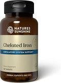 Nature's Sunshine Iron-Chelated 25mg 180 Tablets | Provides Circulatory System Support Helps the Transport of Oxygen to the Tissues and Provides 25 mg Iron per Tablet