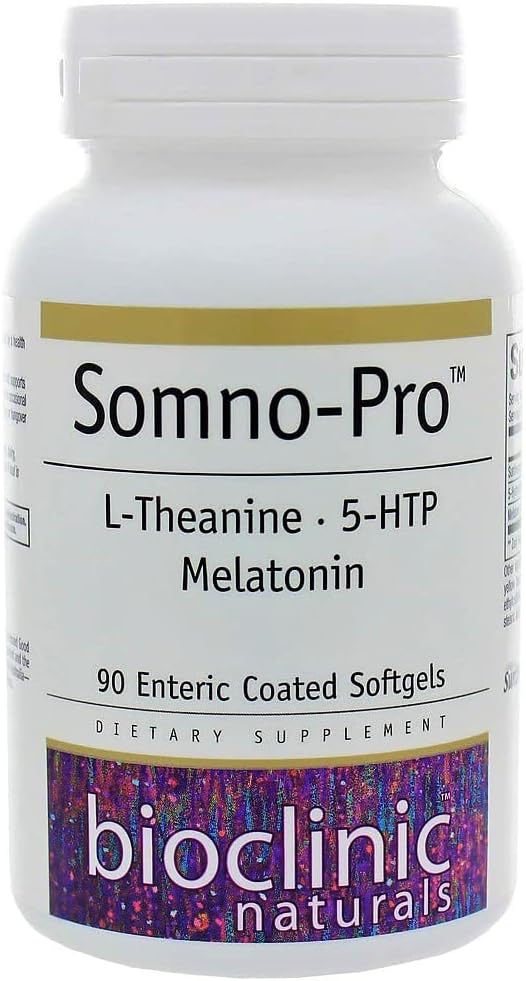 Bioclinic Naturals Somno-Pro 90 gels with Melatonin 5HTP and L-Theanine