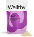 Wellthy Collagen Peptides Protein Powder - Grass Fed Hydrolyzed Collagen for Hair Growth Skin Nails Gut and Joint Support - 20000mg Collagen &amp 18g Protein | Unflavored (15 Servings)