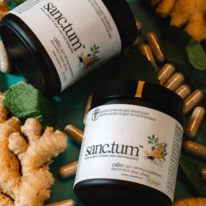 Sanctum™ Physician Formulated &amp Physician Recommended Gut Calming Supplement for Discomfort Bloating and Stress