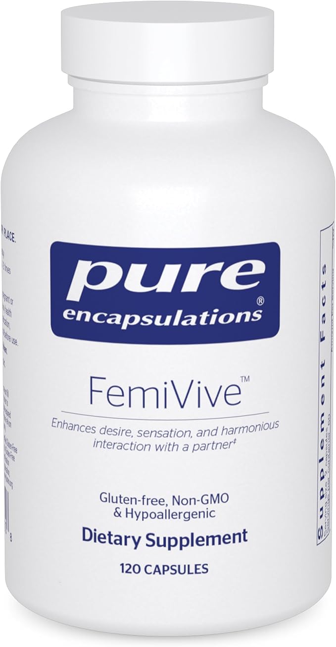 Pure Encapsulations FemiVive - Ashwagandha for Women - Dietary Supplement to Aid Women's Pleasure - Gluten Free &amp Non-GMO - 120 Capsules