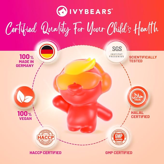 IvyBears® Mom Glow &amp Family Wellness Bundle – Hair Vitamin Tanning &amp Kids Multivitamin Gummies – Hair Growth Radiant Tan &amp Immune Support – Vegan – Made in Germany – 3-Pack