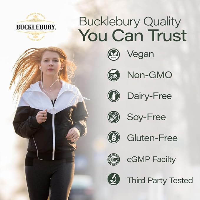 BUCKLEBURY Wild Crafted Irish Sea Moss Gummies with Bladderwrack &amp Burdock Root - Natural Chewable Multivitamin Vegan Sea Moss Gummies for Immune Thyroid &amp Digestive Support - 60 Count