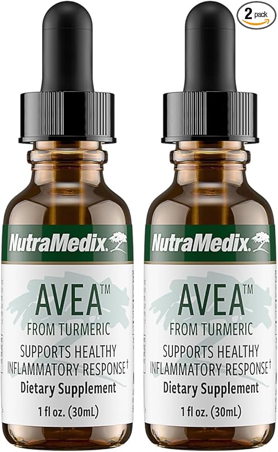 NutraMedix Avea Turmeric Extract - Liquid Turmeric Supplement for Stress Mood Support &amp Promoting a Healthy Inflammatory Response - Daily Stress Relief Drops (1oz / 30ml) (Pack of 2)