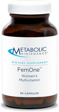 Metabolic Maintenance FemOne - Women's Multivitamin with Bioavailable Iron Active Folate B12 Antioxidants Vitamin D + Biotin Support for Reproductive + Immune Health (90 Capsules)