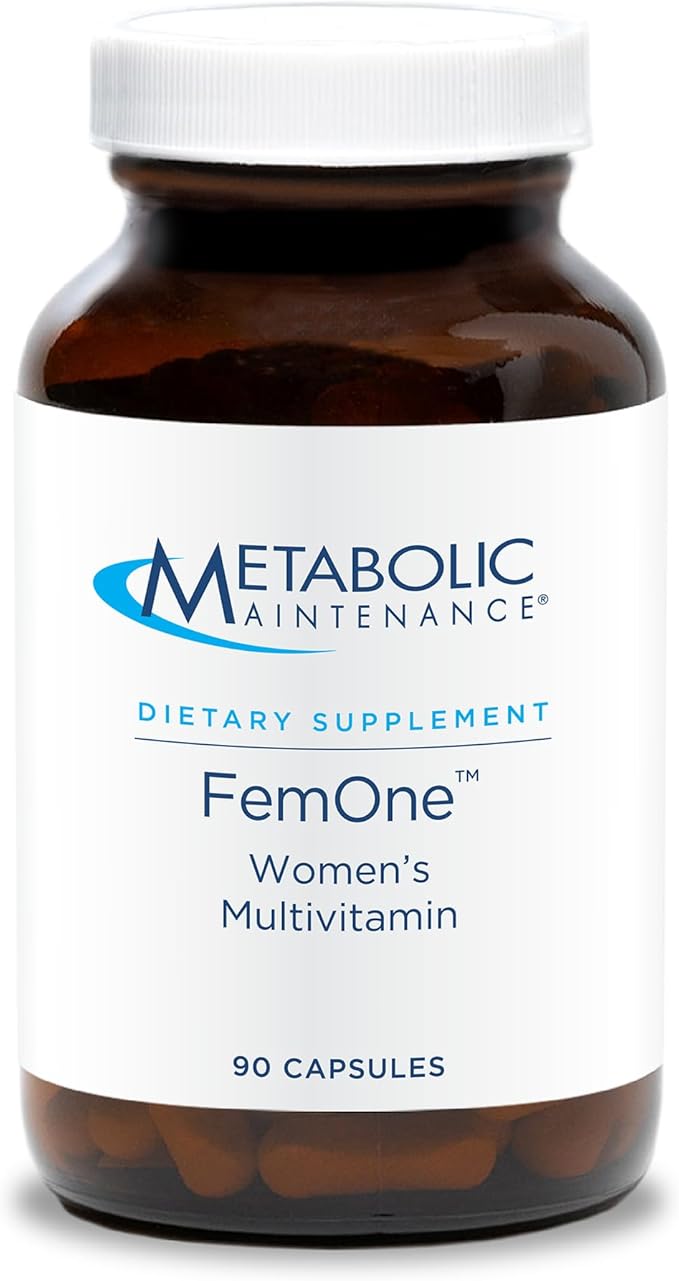 Metabolic Maintenance FemOne - Women's Multivitamin with Bioavailable Iron Active Folate B12 Antioxidants Vitamin D + Biotin Support for Reproductive + Immune Health (90 Capsules)