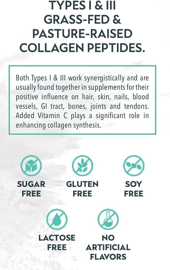Women’s Unflavored Hydrolyzed Collagen Peptides with Vitamin C for Extra Absorption with 2-tbsp Multi-Purpose Scoop and Funnel