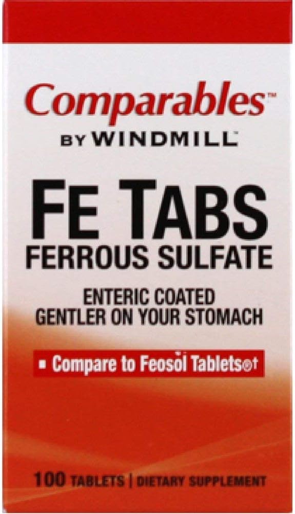 Comparables By Windmill Fe Tabs Ferrous Sulfate Tablets 100 Tablets (Pack of 10)