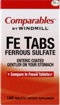 Comparables By Windmill Fe Tabs Ferrous Sulfate Tablets 100 Tablets (Pack of 11)