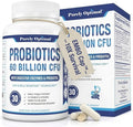 Purely Optimal Probiotics for Digestive Health 60 Billion CFU – Delayed-Release with Digestive Enzymes &amp Organic Prebiotics – Bloating Immune &amp Energy Support 30 Caps