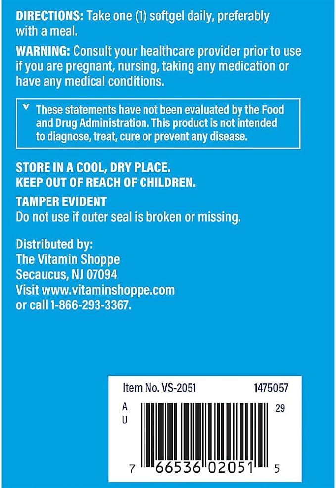 The Vitamin Shoppe Vitamin B-Complex - Energy Metabolism &amp Nervous System Support Complete B Vitamins (300 Softgels)