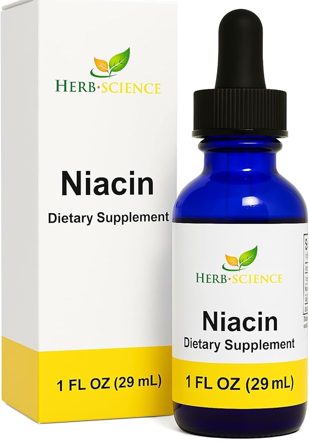 Liquid Vitamin B3 (Niacin) Dietary Supplement – Vegan Alcohol-Free Quality Tested – 1 fl oz (36 Servings)