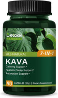 100% Pure Herbal Capsules Kava Extract for Calming Support Peaceful Sleep Support &amp Relaxation Support. 90Capsules