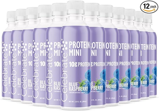 Celebrate Vitamins Collagen Mini Drink – Hydrolyzed Collagen Peptides Skin Hair Nails Joint Support – 10g Protein Types I &amp III Sugar-Free Gluten-Free Ready-to-Drink Low-Calorie Beauty &amp W