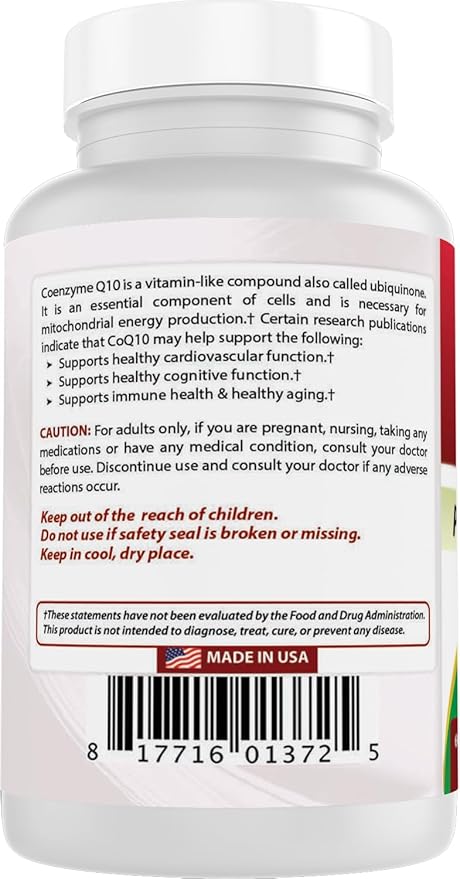 Best Naturals CoQ10 600 mg 60 Capsules (817716013725)
