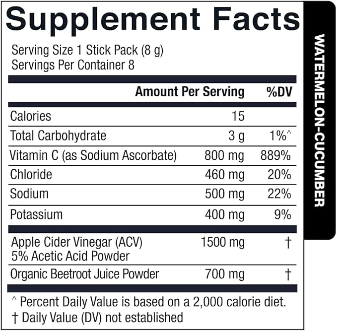 Essential Elements Apple Cider Vinegar Gummies from The Mother &amp Sugar Free Hydration Powder Packets - Variety Pack | 15 Stick Packs | Energy Improved Performance Digestion &amp Immune Support