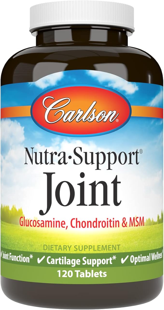 Carlson - Nutra-Support Glucosamine Chondroitin &amp MSM Joint Function Cartilage Support &amp Optimal Wellness 120 tablets
