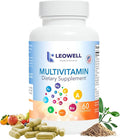 Leowell Multivitamin for Men &amp Women – Daily Vitamin &amp Mineral Complex with Vitamin A C D E B-Complex Zinc Iron &amp Magnesium – Immune &amp Energy Support – 60 Capsules – Multivitamin