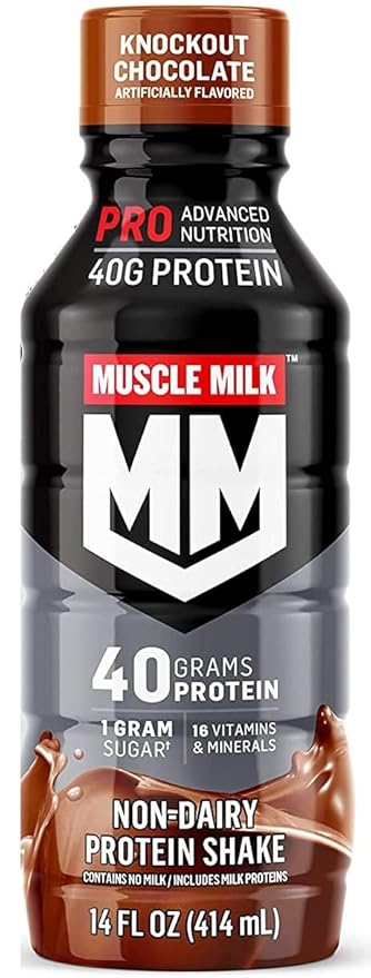 Muscle Milk Pro Series Protein Shake Top 4 Flavor Variety Pack 14 Fl Oz Bottles (Pack of 12)