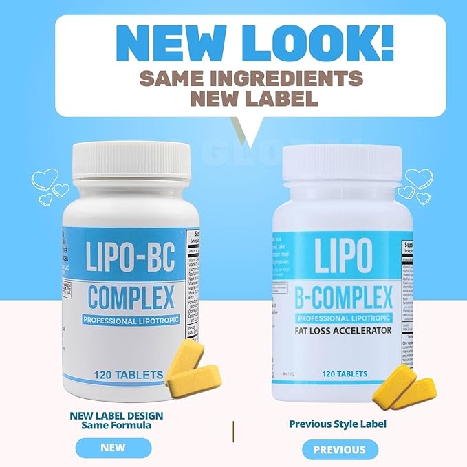 Legere Pharmaceuticals Lipo-BC B-Complex Lipotropic Pills for Clean Energy and Wellness (120 Tablets)