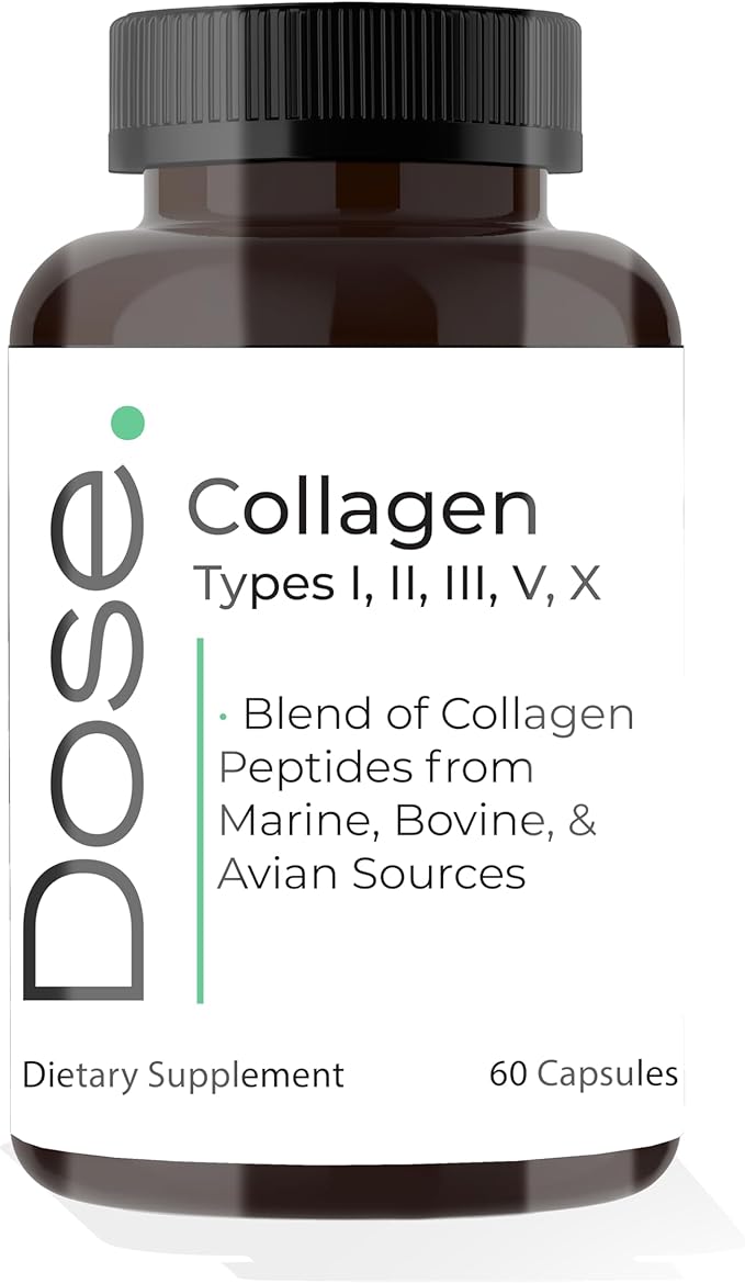 DOSE - Collagen Types I II III V X | Multivitamin for Daily Wellness - Supports Energy Immunity and Overall Health