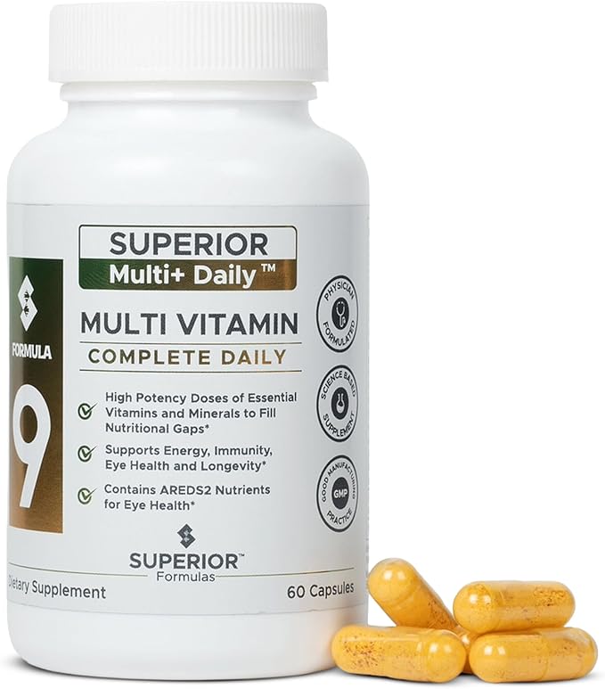 High Potency Multivitamin with AREDS2 Nutrients Physician-Formulated Daily Supplement with Lutein Zeaxanthin Zinc Vitamin C &amp E Methylated B Vitamins 3rd Party Tested