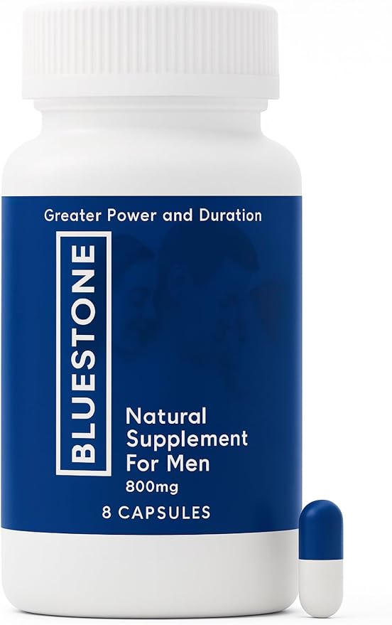 Generic Bluestone Capsulas Frasco de 8 capsulas para energia y Vigor Ingredientes Naturales Pack 1