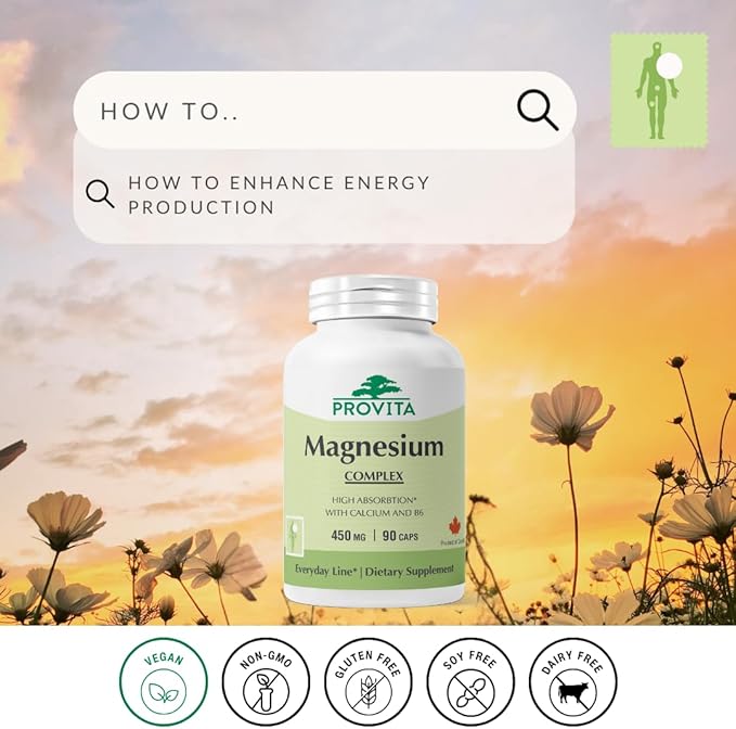 Magnesium Complex Supplement | 4-in-1 Multi with Citrate Bisglycinate Malate &amp Oxide | Complete Magnesium Supplement for Women &amp Men | Supports Muscle Bone Heart &amp Energy | 90 Capsules
