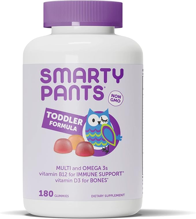 SmartyPants Toddler Multivitamin Gummies: Omega 3 Fish Oil (EPA/DHA) Vitamin D3 C Vitamin B12 B6 &amp Women's Multivitamin Gummies: Omega 3 Fish Oil (EPA/DHA) Methylfolate CoQ10 Vitamin D