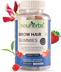 Grow Hair 30 Gummies with BiotinBamboo Shoot ExtractGreen Tea ExtractIronVitamin B12B2Folic Acid Keeps Hair Healthy &amp StrongNatural Strawberry Flavored100% VegetarianGelatin Free