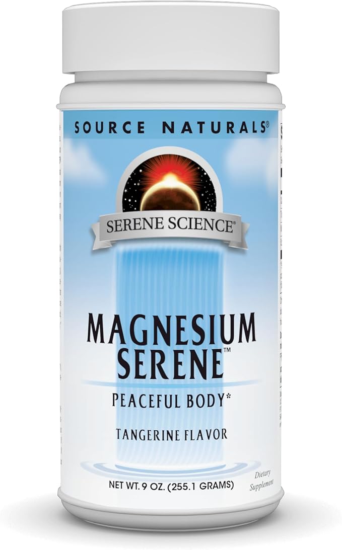 Source Naturals Serene Science Magnesium Serene Peaceful Body* Tangerine Flavored - 9 Ounce Powder