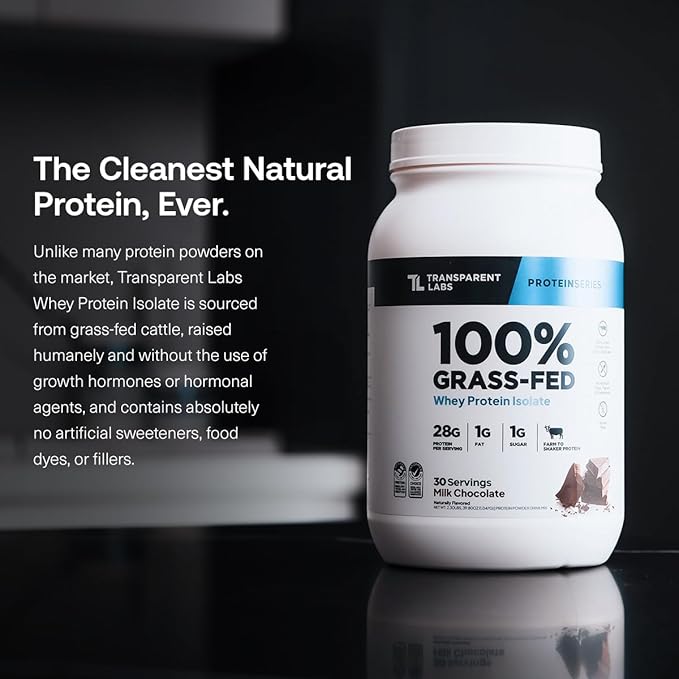 Transparent Labs Grass-Fed Whey Protein Isolate (30 Servings Milk Chocolate) &amp Creatine HMB (30 Servings Strawberry Lemonade)
