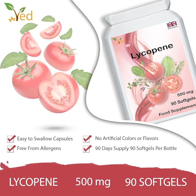 Lycopene 500 mg | 90 Softgel 3 Month Supply.
