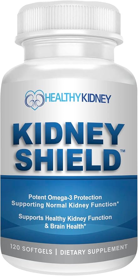 Kidney Shield Omega-3 Fish Oil &amp Sodium Bicarb 2 Pack Bundle Support Normal Kidney Function &amp Acid Levels