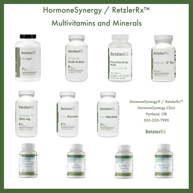 HormoneSynergy Iron Glycinate 29mg - Gentle Highly Absorbable Iron Supplement - 120 VCaps with Pharmaceutical Grade Formula - Supports Healthy Ferritin &amp Hemoglobin Levels