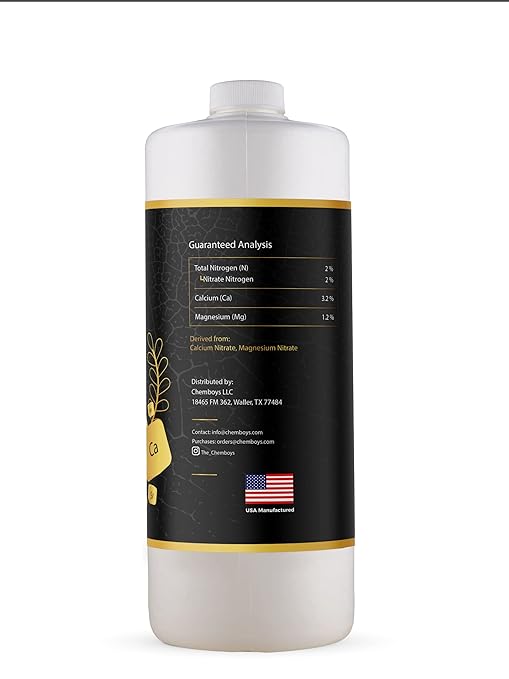 Chemboys XL Cal-Mag Plant Supplement 2-0-0 – Calcium &amp Magnesium Liquid Fertilizer Plant Nutrients for Vegetables Hydroponics Coco Coir Fruits – Indoor &amp Outdoor Use Made in USA - 1 Gallo