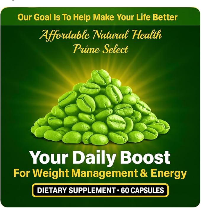 Green Coffee Bean Extract 100% Pure Green Coffee Bean Capsules 50% Chlorogenic Acid 1000 mg Strength 360 Capsules 12 Month Supply Non-GMO and Gluten Free Traditional Herbal Supplement