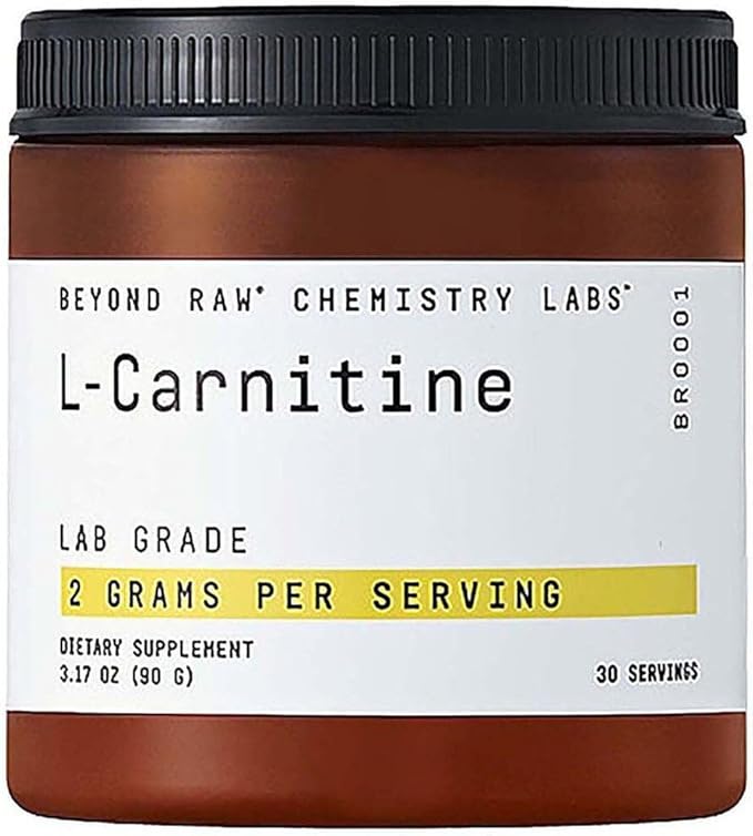 BEYOND RAW Chemistry Labs L-Carnitine Powder Fuels Exercise and Supports Recovery 30 Servings